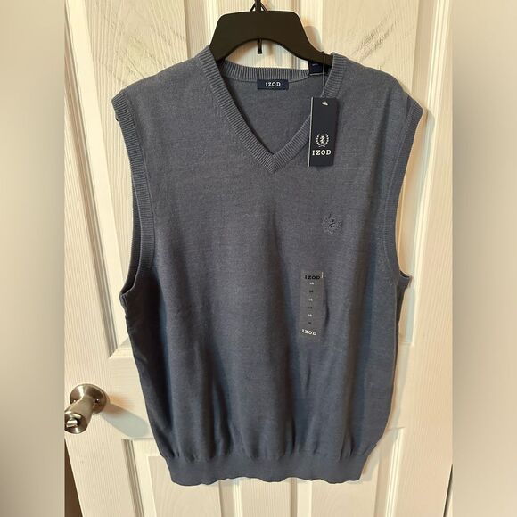 NWT IZOD Mens V Neck Sweater Vest  - Large - Picture 1 of 6